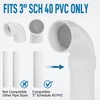 3 Inch PVC Termination Vent with Stainless Steel Screen, 90