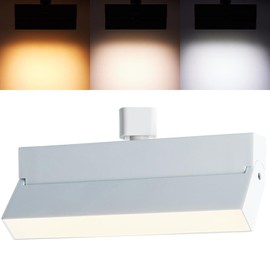 VANoopee 3-Color Dimmable H Track Lighting Heads H Type LED Track Light Heads Modern Ceiling Spotlight Fixtures for Kitchen Wall Art Shop, 3000K 4000K 5000K, Bright Flicker Free 100° CRI90+ White 24W