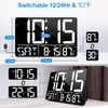 PERSUPER 13" Digital Wall Clock Large Display with Remote, 25