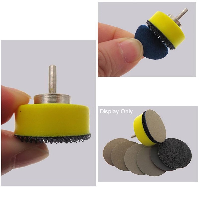 φ1-inch Hook and Loop Sanding Pad, with 1/8"(3mm) Shank 2-Pak&5-Pack