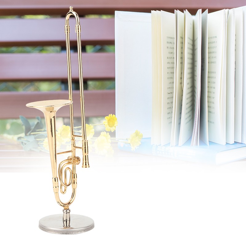 Miniature Trombone Model Musical Instrument Model Musical Gifts Home Decor