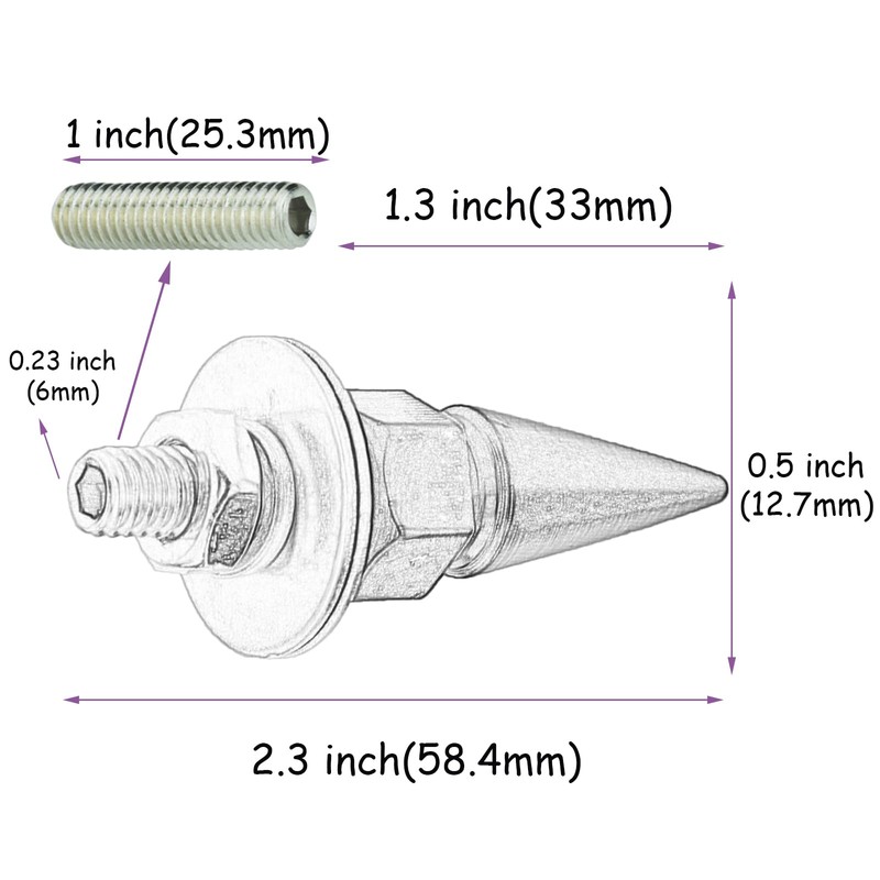 Temzzer Spike Number Plate Screws Car License Plate Bolt Holders