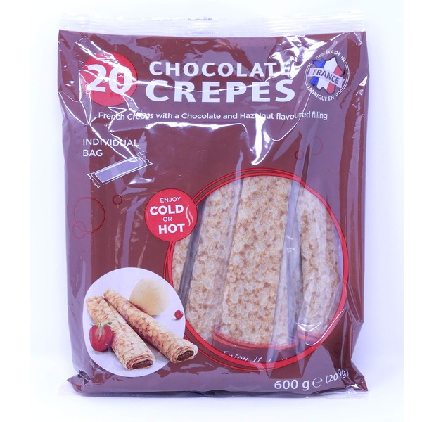 Chocolate Crepes that can be stored at room temperature, 20 pieces, Made in France