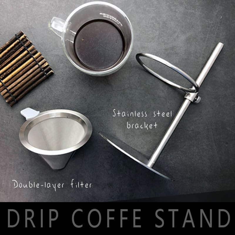 Bevansol Adjustable Stainless Steel Coffee Dripper Stand for Pour Over