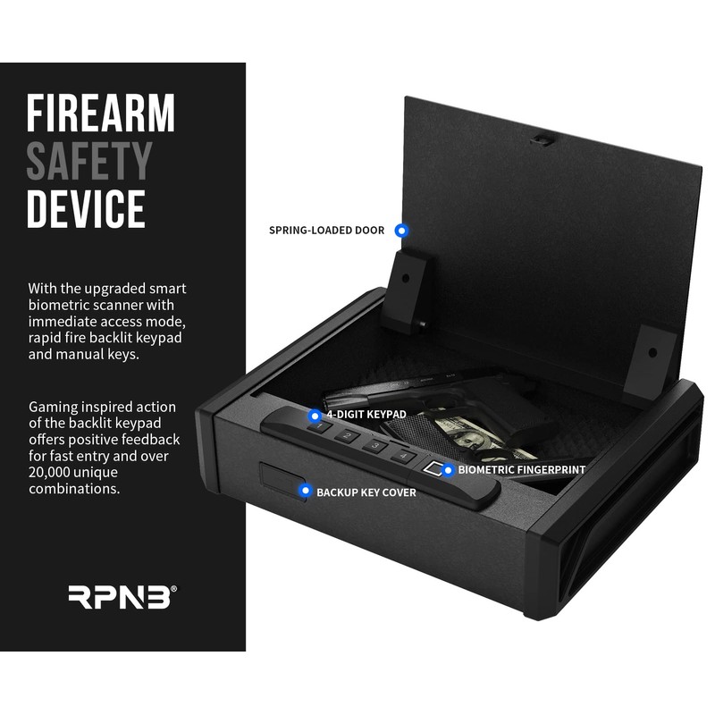 RPNB Gun Safe, Quick Access Gun Safe for Handgun, Pistol