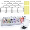 JynJyn 14Pcs Press On Nail Storage Boxes with Holder, 2.95”