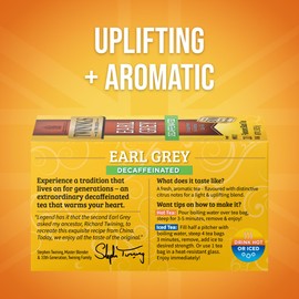 Twinings Decaffeinated Earl Grey Black Tea Individually Wrapped Bags, 20 Count (Pack of 6), Flavoured with Citrus and Bergamot, Enjoy Hot or Iced, 120 Teabags