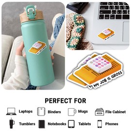 3 Pcs Histology Technician Lab Tech Stickers – Funny Science Quote Decals for Laboratory Professionals, Medical Techs – Gifts for Histology Enthusiasts – for Laptop, Water Bottle, Tumbler – 3"x3"