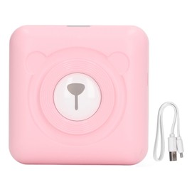 A6 Mini Pocket Printer BT USB Connection Portable Thermal Printer for Photo Label Wrong Questions 5V 2A Pink