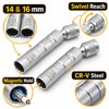 14mm 16mm Spark Plug Socket Wrench Adapter – Swivel Magnetic