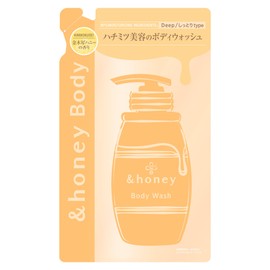 & Honey Gel Body Wash, Deep Moist, Refill, 15.3 fl oz (440 ml)