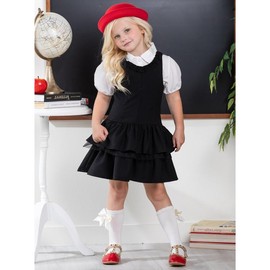 Black Tiered Girls Uniform Dress by Kids Couture catholicschooluniform - Color: Black, Size: 5 US (7 EUR)