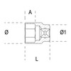 Beta 9100015 Model 910 A15 Hexagon Hand Sockets, 3/8 Drive,