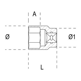 Beta 9100015 Model 910 A15 Hexagon Hand Sockets, 3/8 Drive, 15mm