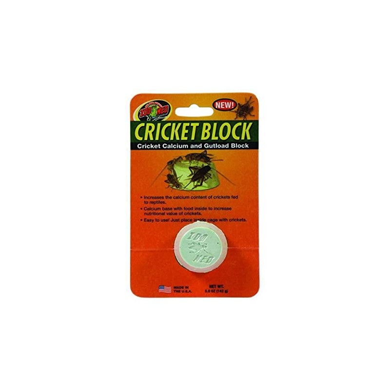 Zoo Med Cricket Calcium & Gutload Block, 0.45 oz.