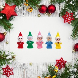 LovelfStory Elf Accessories Baby, Tiny Christmas Elf Girl and Boy Baby Doll for Xmas Gift (Red Elf Baby)