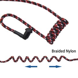 WODASEN Replacement Braided Nylon Fiber Acoustic Coil Tube Moisture Proof Color for Radio Earpiece (Red-Pink-Black-1)