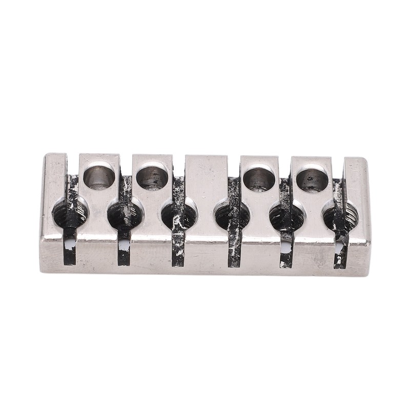 6 String Lock with Screws Metal Headless Guitar Bridge String