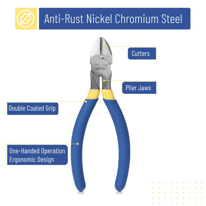 Mr. Pen - 6 Inch Diagonal & Flush Cutting Pliers