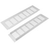 2 PCS 80 * 300mm Rectangle Silver Aluminum Alloy Mesh