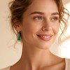 EVEVIC Teardrop Austrian Crystal Leverback Dangle Drop Earrings for Women