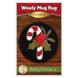 Shabby Fabrics Wooly Mug Rug Series - December Pattern