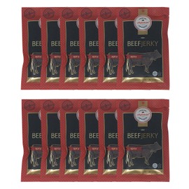 Aufschnitt Grass Fed Beef Jerky - Low Sodium, Certified Kosher - Made in USA - Keto & Halal Friendly - 12 Pack, Spicy