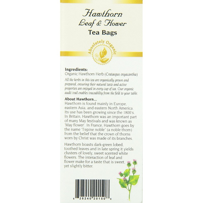 Celebration Herbals Teabags Herbal Tea Hawthorne Leaf and Flower Organic