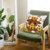 OECTVD Highland Cow Embroidered Throw Pillow Cover - 18x18 Outdoor