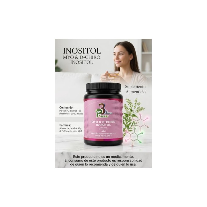 Inositol Myo & D-chiro 40:1, 3balancepoints, Ciclo Hormonal