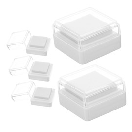 DOITOOL 5Pcs Blank Stamp Ink Pads DIY Craft Ink Pads for Scrapbooking and Stamps High Density Sponge Material for Safe Use for Home Projects