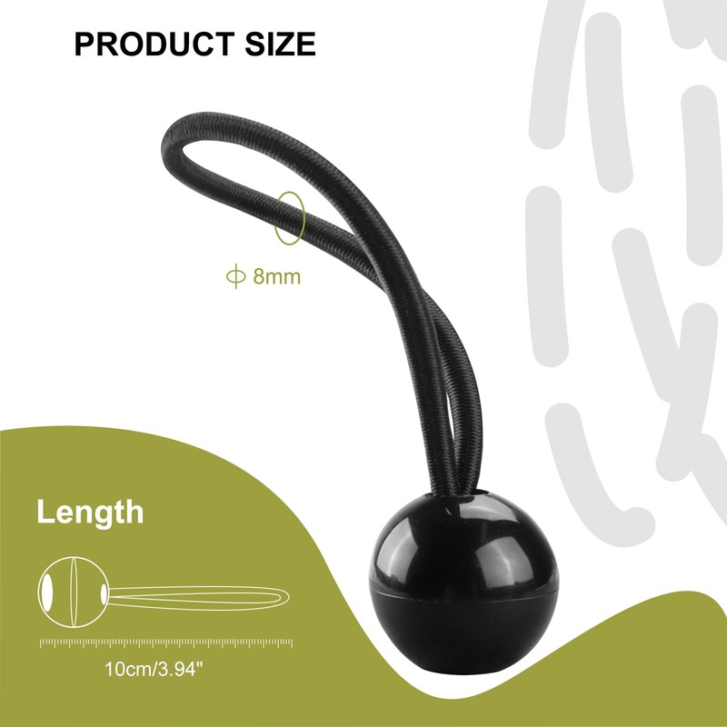 20 Pcs Bungee Balls,4 Inch Bungee Cords with Balls Suitable