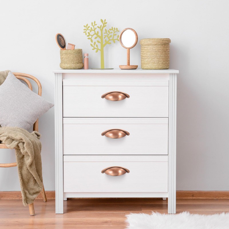 sourcing map Drawer Pulls, 3Pcs 2-1/2" - Zinc Alloy Brushed