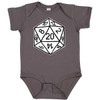 inktastic 20 Sided White Dice Baby Bodysuit Newborn Charcoal Grey