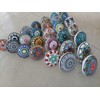Set of 20 Handmade Mandala Colourful Ceramic and Metal Knobs