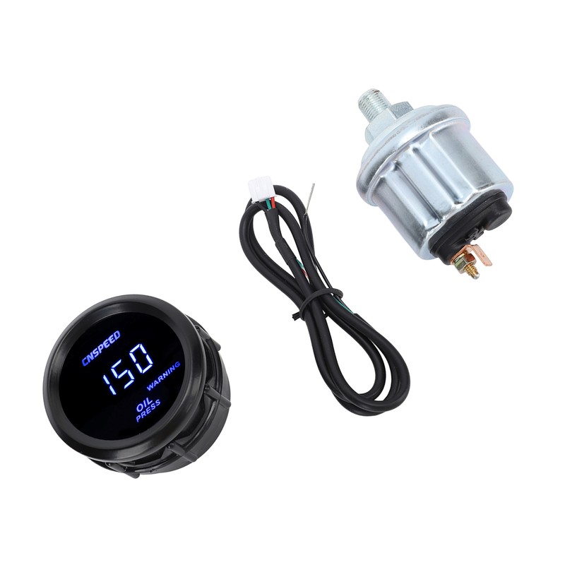 52mm Digital Oil Pressure Gauge Oil Press Meter with Blue