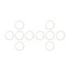 10 Pcs QiiMii White Silicon Tri clamp Gasket for Tri