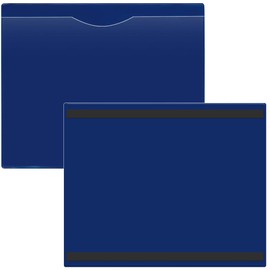 StoreSMART - File Jacket with Magnetic Back - 5-Pack - Blue Plastic Back, Clear Plastic Front - Heavy Duty - FJ85PQBM-5