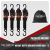 Porotmotor 4 Pack Retractable Ratchet Straps (2" × 10'), 3000LBS