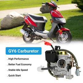 EOPOAYI GY6 50cc Carburetor PD18J Carb Kit Compatible with Tao tao 49cc 50 ATM50 Pony VIP Most Chinese Scooter Moped 139QMB 4-Stroke Engine Roketa Jonway Lance ATV Go Kart Parts with Fuel Line