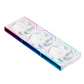 TL-M12QRW X3 White ARGB Reverse Blade Pc Fan,120mm Daisy Chain Case Fans Up to 1500RPM, Silent Fan with Infinity Mirrors on Both Sides