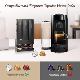 Taladad Coffee Cup Holder Compatible with nespresso Pods Vertuo, Nespresso Coffee Pods (3 Box Sleeve Holder) , Countertop Organizer Stand for Nespresso Capsules Vertuo
