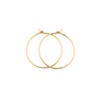 3/4 Inch Thin 14k Solid Gold Hoop Wire Earrings 20
