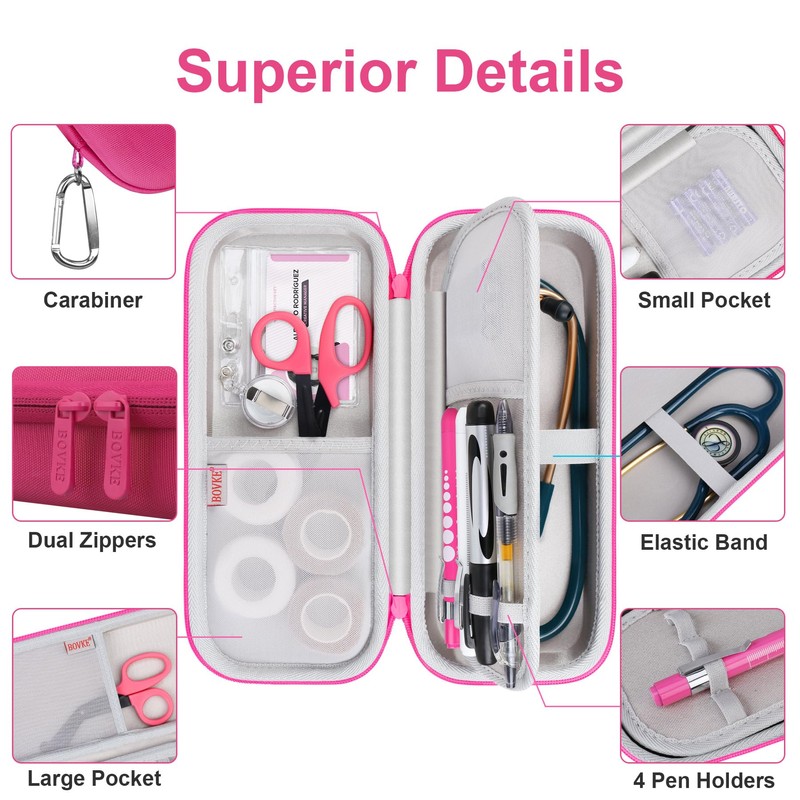BOVKE Stethoscope Case Set Nurse Tool Kits Carrying Bag Case