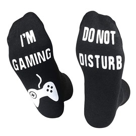 Do Not Disturb I'm Gaming Socks-Novelty Funky Gamer Socks Funny Gift for Kids Teen Mens Womens Gamer Lovers