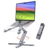 OMOTON 360° Rotating Laptop Stand Riser for Desk, Ergonomic Foldable