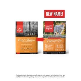 Orijen 2 Pack of Cat & Kitten Grain-Free Dry Food, 4 Pounds Each, Made in The USA