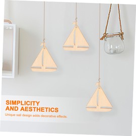 NUOBESTY 50pcs Wooden Sailboat DIY Wooden Cutout Craft Wooden Slices Sailboat Cutouts Unfinished Sailboat Cutout DIY Wood Adornments Graffiti Wood Cutouts Unfinished Wooden Cutouts