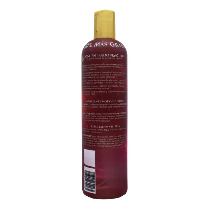 Shampoo Na C Plus Concentrado 650 Ml Anticaída Y Crecimiento