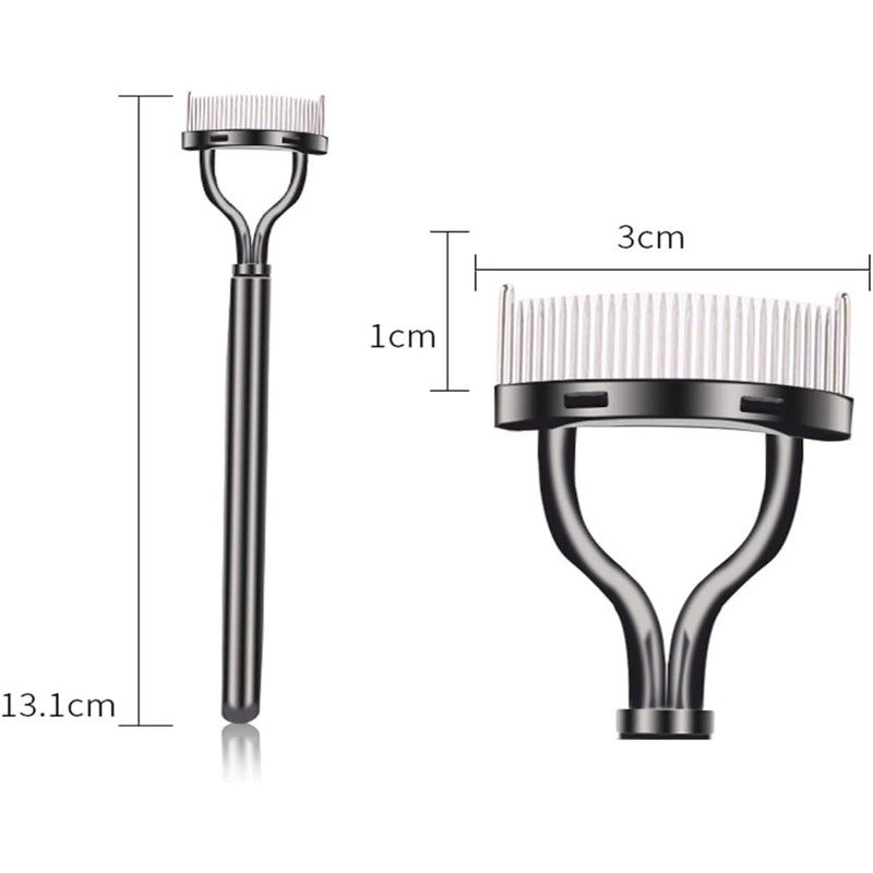 ZUJIACUN Eyelash Comb Lash Separator - Metal Teeth Mascara Brush